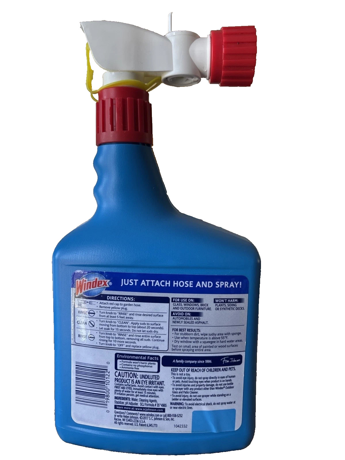 NEW Windex Streak-Free Outdoor Shine Window Cleaner 32 Fl Oz Hose End Sprayer S3