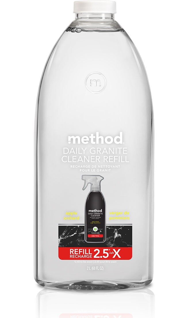 68 Oz Method Daily Granite Countertop Cleaner Refill, Apple 🍎Orchard🌳 2L New