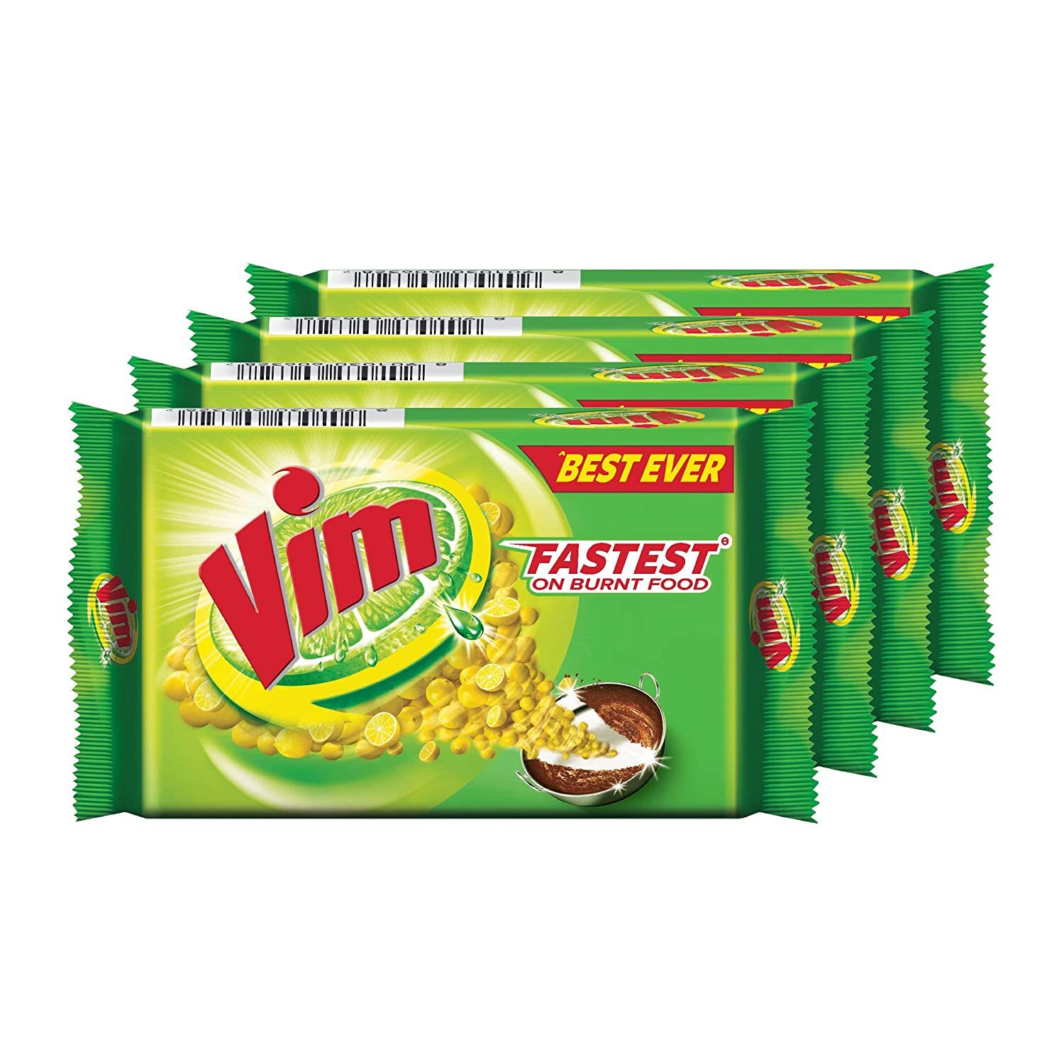 Vim Fresh Lemon Dishwash Bar 200 g (Combo Pack of 3) Tough Stain & Grease Remova