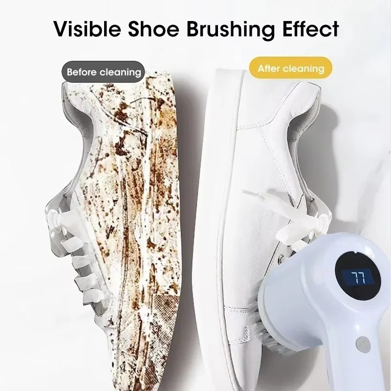Cordless Spin Scrubber Electric 5-in-1 Brush Rechargeable Cleaner