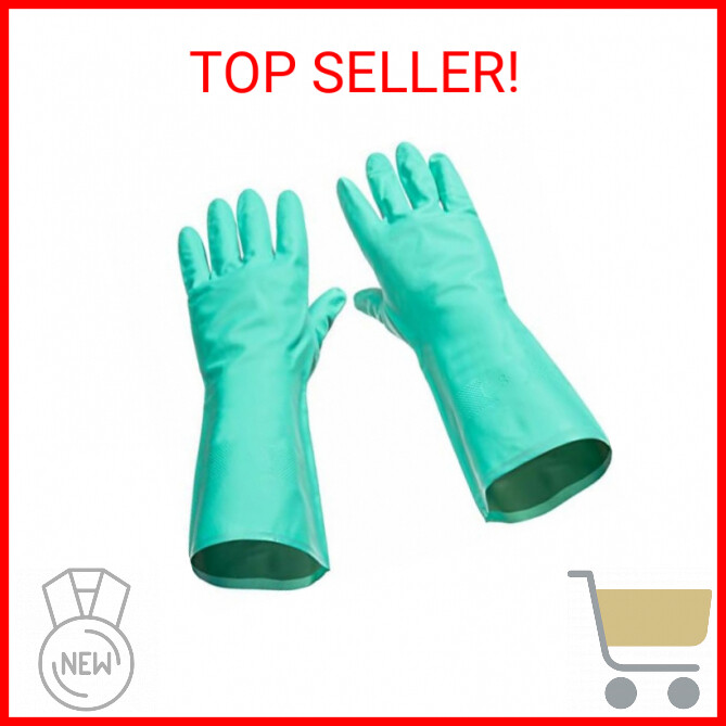 Tusko Products Best Nitrile Rubber Cleaning, Household, Dishwashing Gloves, Late