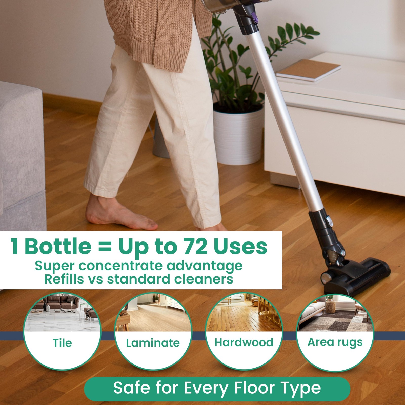 72x Uses SUPER Concentrate with Tineco® iFloor & FLOOR (S3/S5/S6) – 6 oz Neut…