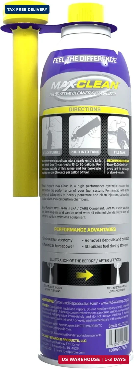 Royal Purple Max-Clean Fuel System Cleaner and Stabilizer 11722 20 Ounce