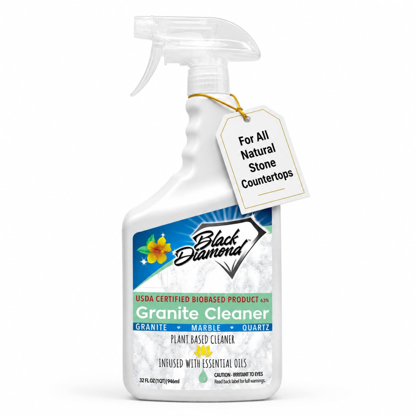 Black Diamond Stoneworks Granite Counter Cleaner: USDA Certified BIOBASED- Sa…
