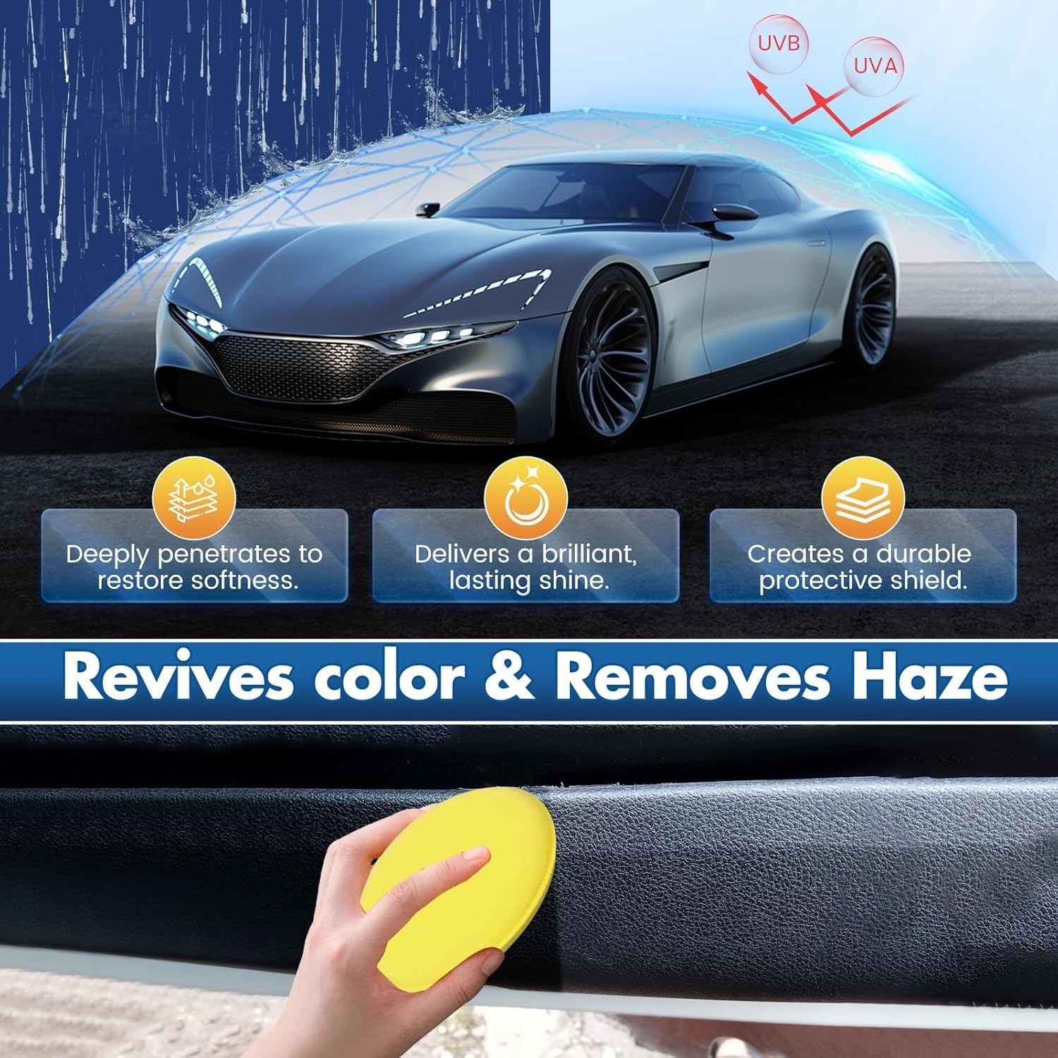 Black Trim & for Cars – Restores Faded Bumpers, Rubber & Vinyl – Long-Lasting…