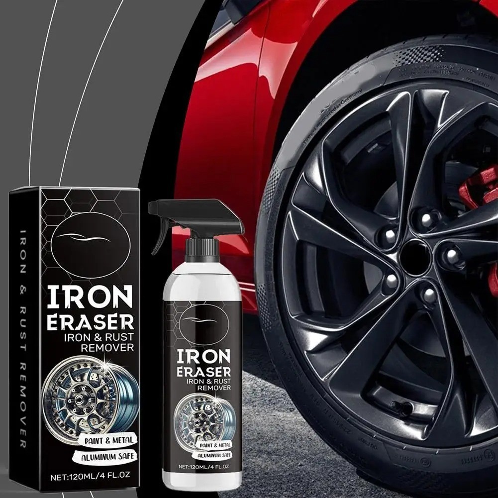 Iron Eraser Rust Remover Spray, Car Wheel Paint Brake Dust Fast Cleaner 120ml