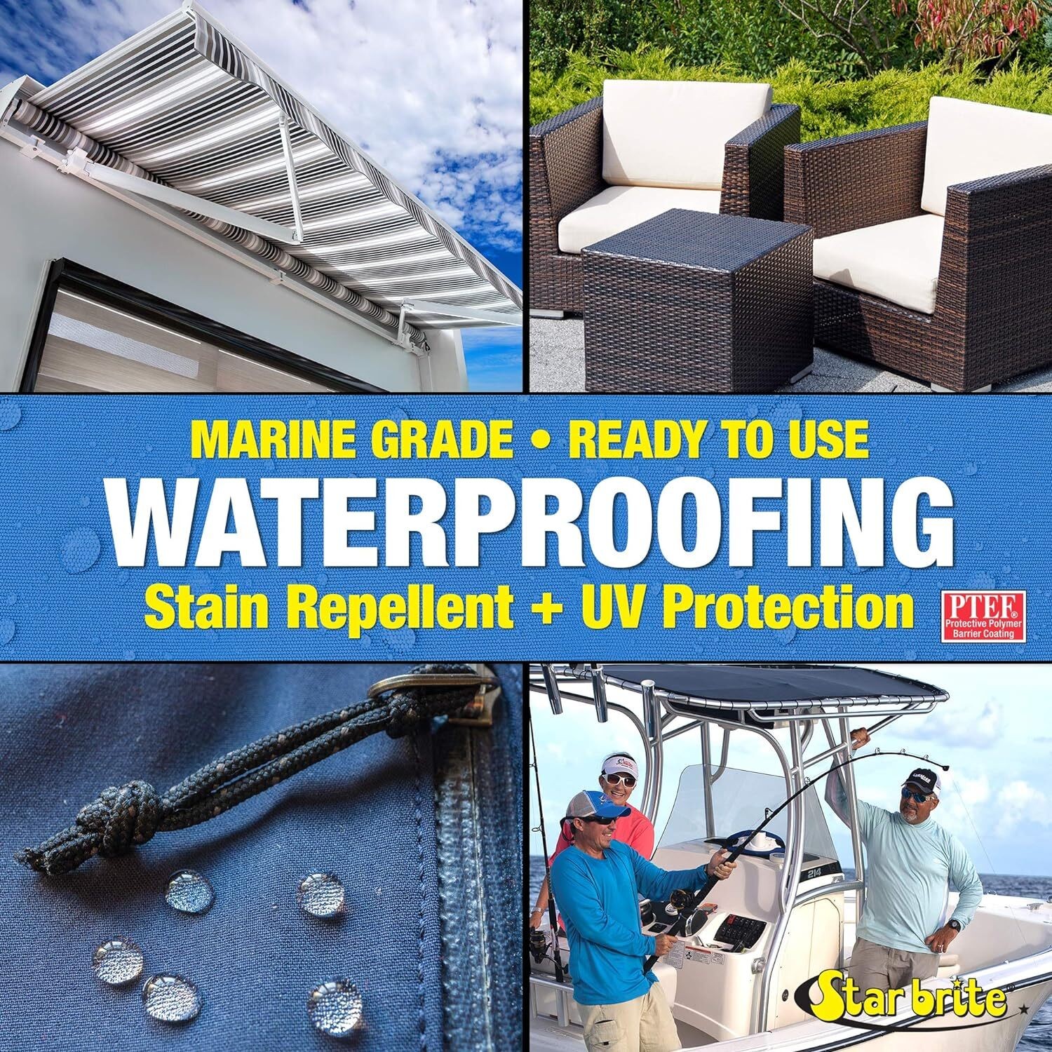 Waterproofing Spray Boat Car Cover Stain Repellent UV Protection Awning Outdoor