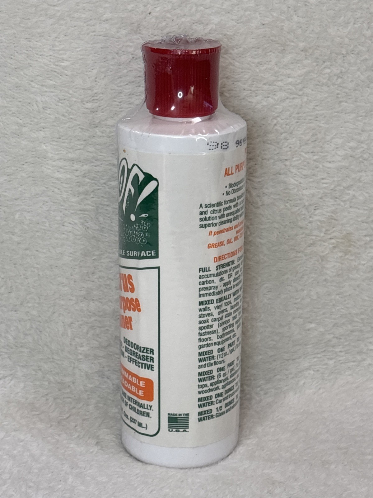 Poof Citrus All Purpose Non-Toxic Non-Flammable Biodegradable 8oz Made In USA