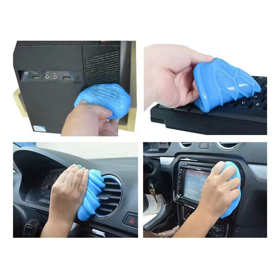 5 Packs of Magic Cleaner Gel – Reusable Dust Remover for Keyboards & Cars