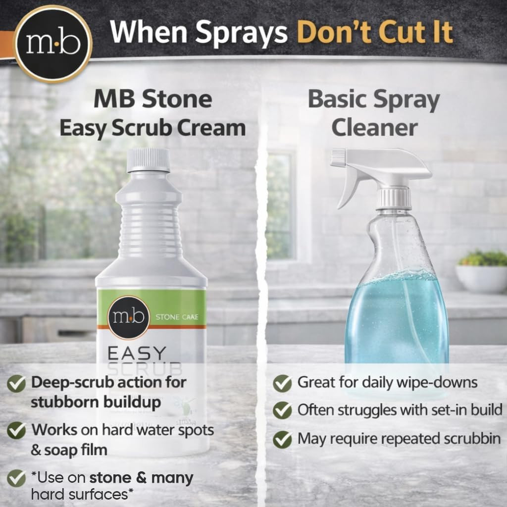 MB Stone Granite, Quartz Marble, Stone Countertop Cleaner for Countertops Shower