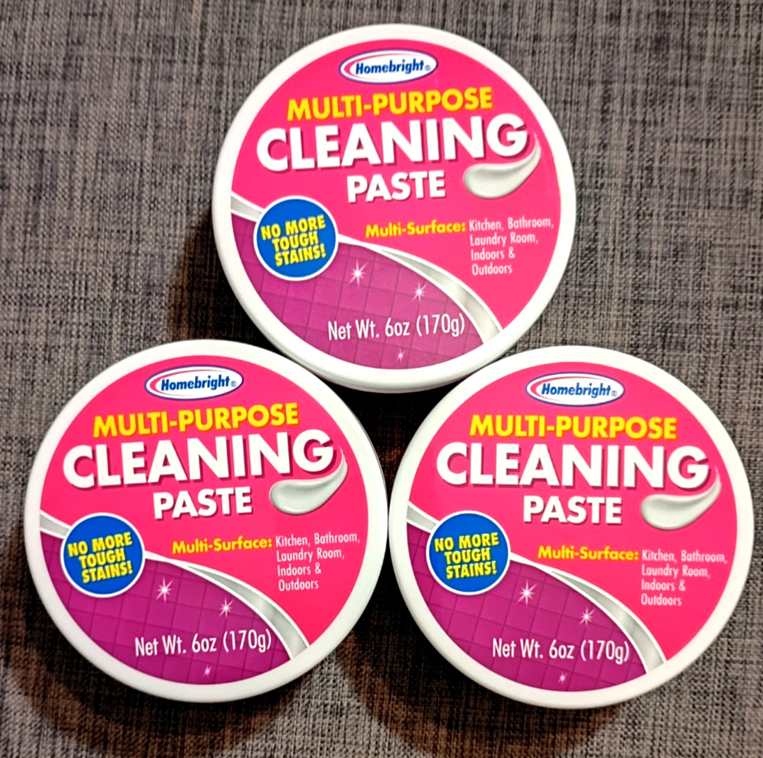 Multi-Purpose Cleaning Paste Home Kitchen Bathroom Laundry Supplies 6oz (3 Pack)