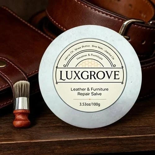 LUXGROVE Wood Finish Restorer | Portable Cleaner Cream with Brush | Cabinet And