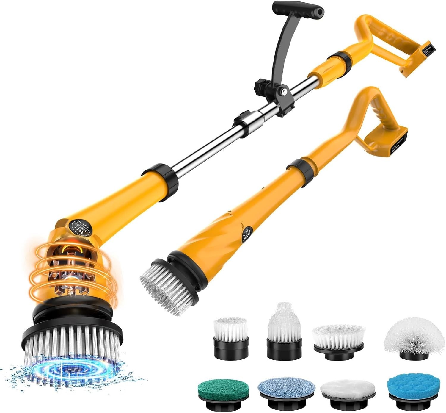 1500 RPM Electric Spin Scrubber for Dewalt 20V Battery, Power Shower Scrubber fo