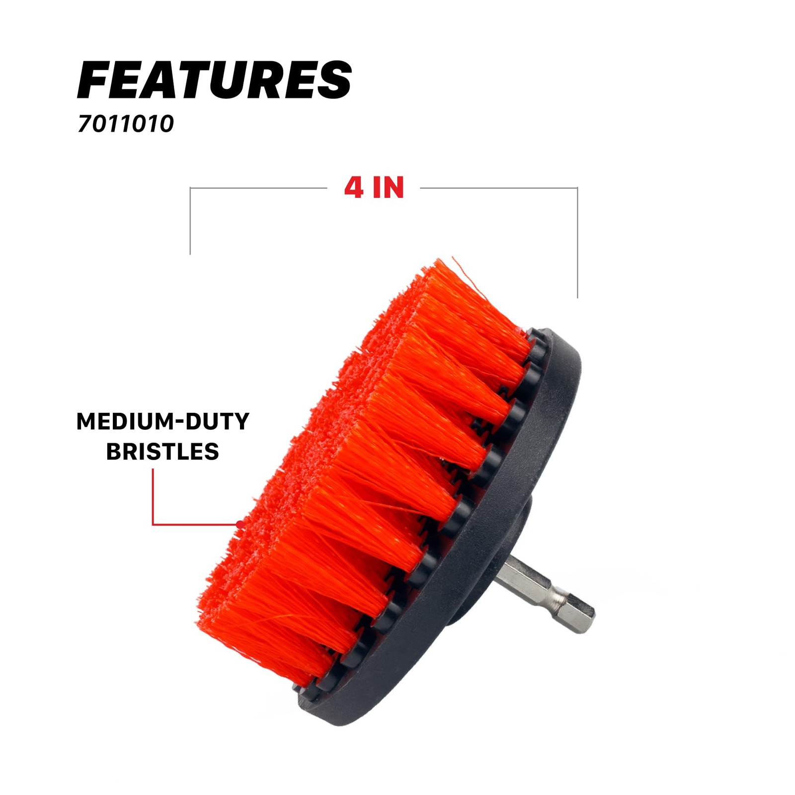 2″, 4″, & 5″ M8 Medium-Duty Upholstery Carpet Brush with Drill Attachment Set…
