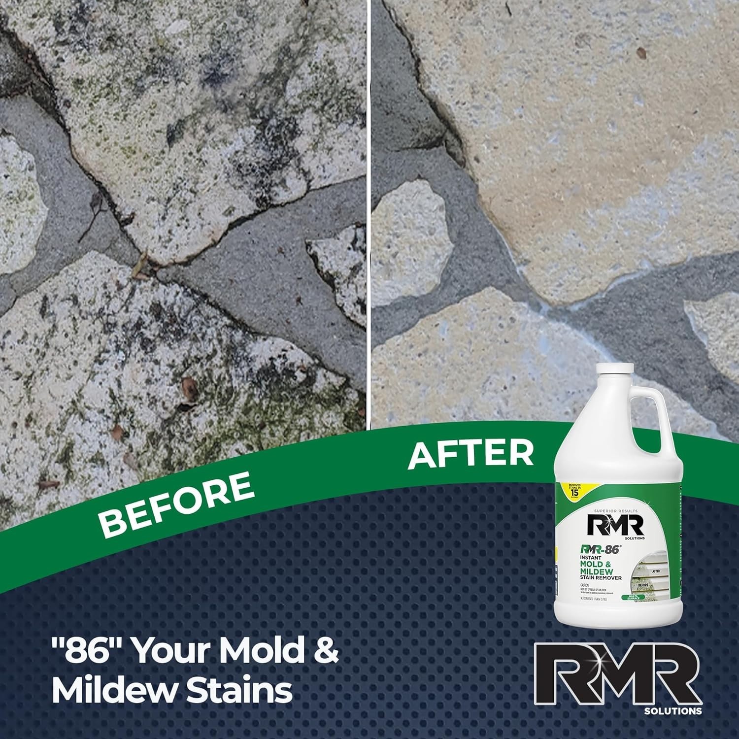 Mold and Mildew Stain Remover Spray – 1 Gallon, 4 Pack