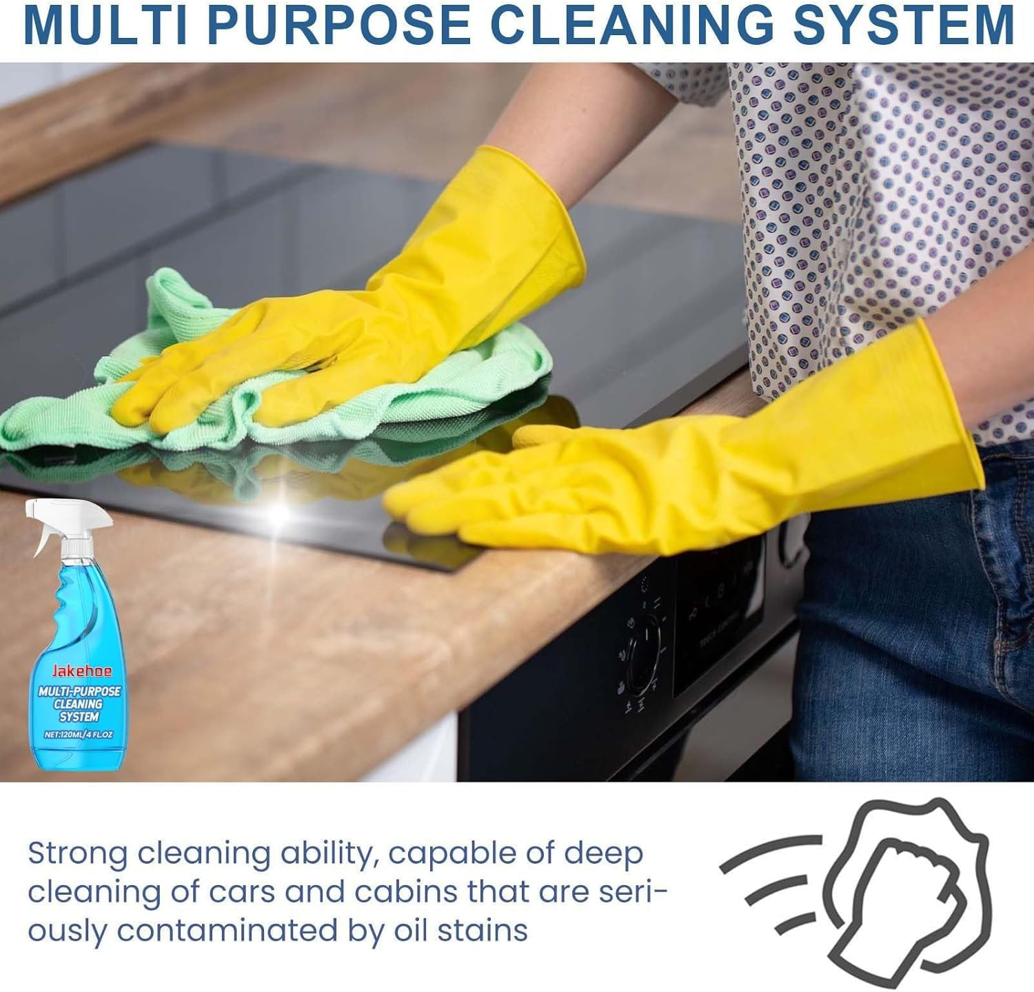 2PCS Spray Splash Cleaner, Splash Foam Spray All Purpose Cleaner, Suitable for C