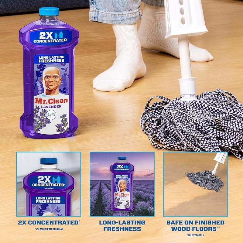 2X Concentrated Multi Surface Cleaner Lavender Liquid 164 Fl Oz Cuts Dirt Grease