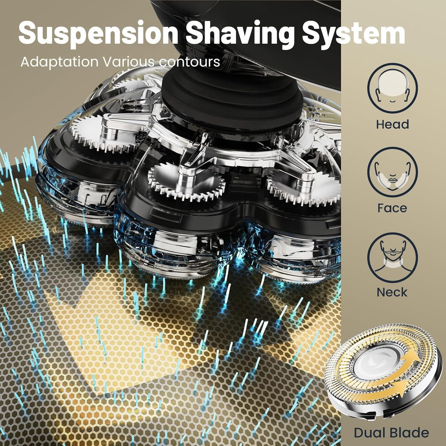 Head Shavers for Bald Men: 7D Detachable Electric Shaver -Father’s Day – IPX7