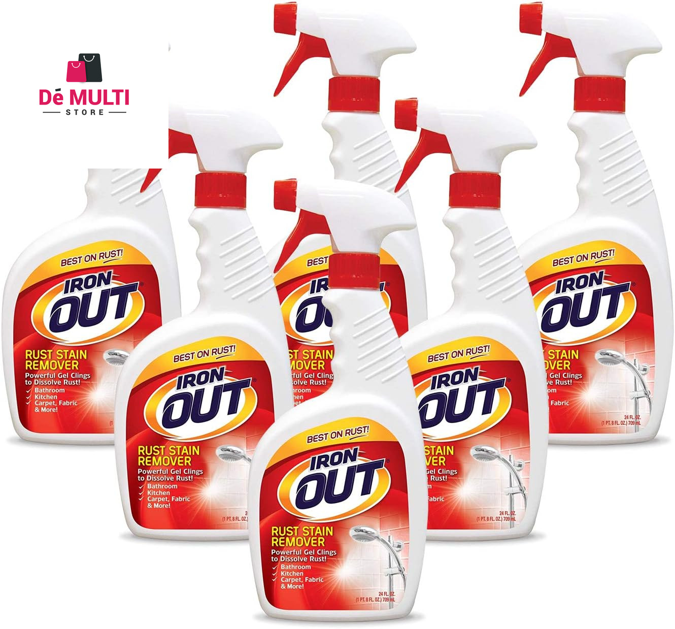 Iron OUT Rust Stain Remover Spray Gel, Remove Rust Stains in Bathrooms, Kitch