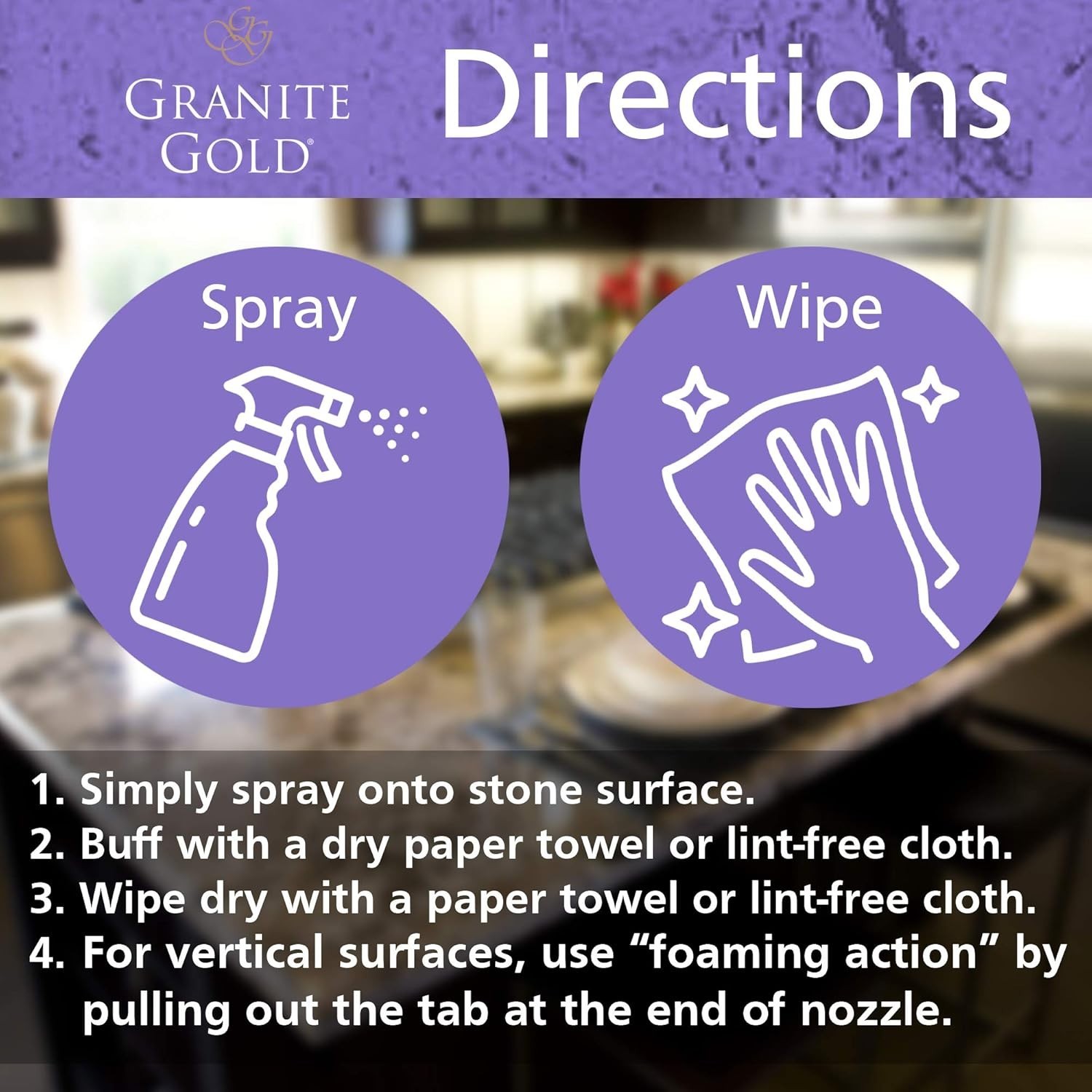 24 Fl Oz Streak-Free Cleaner & Polish for Natural Stone & Quartz Surfaces