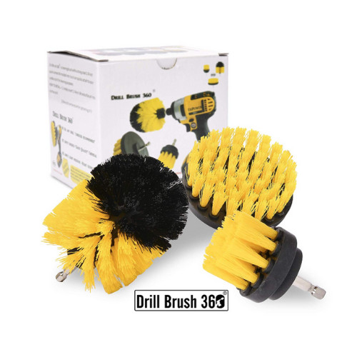 Scrubbing Drill Brush Attachments Shower Kitchen Professional Cleaning Time Save