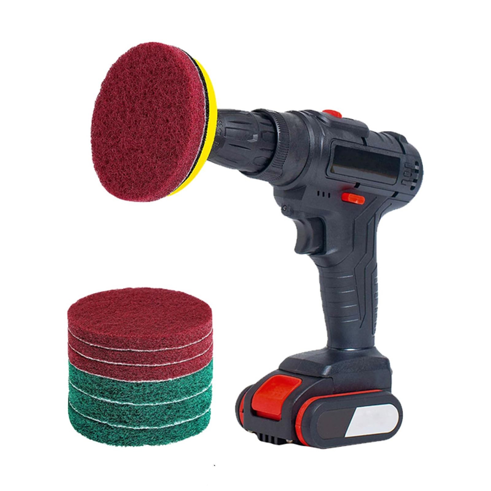 4 Inch Drill Powered Brush Tile Scrubber Scouring Pads,6 Scrubbing Pads with …