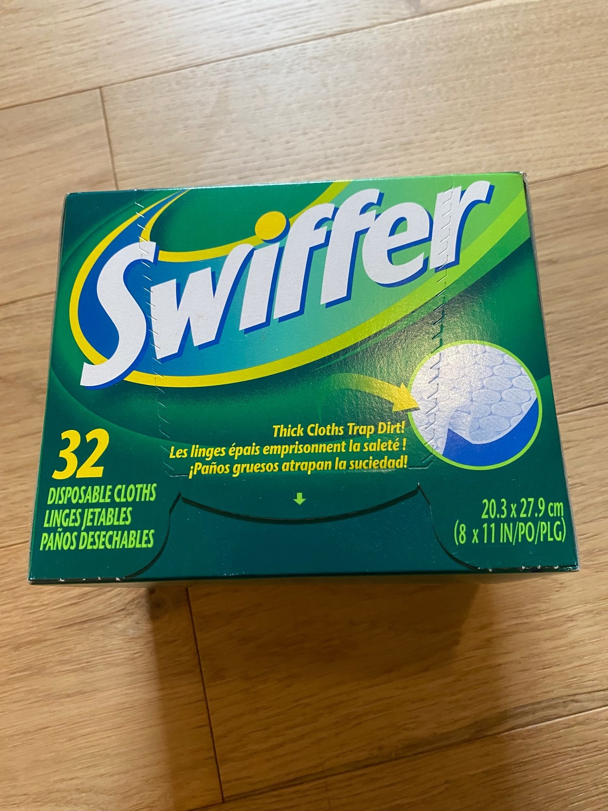 Swiffer Disposable Refills 32 Count 8 x 11 in Dry Cloths Electrostatic White