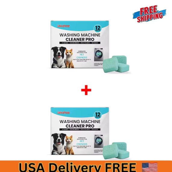 New Portable Clean Washing Machine Cleaner Tablets For a 12 Month Supply 24 Pack