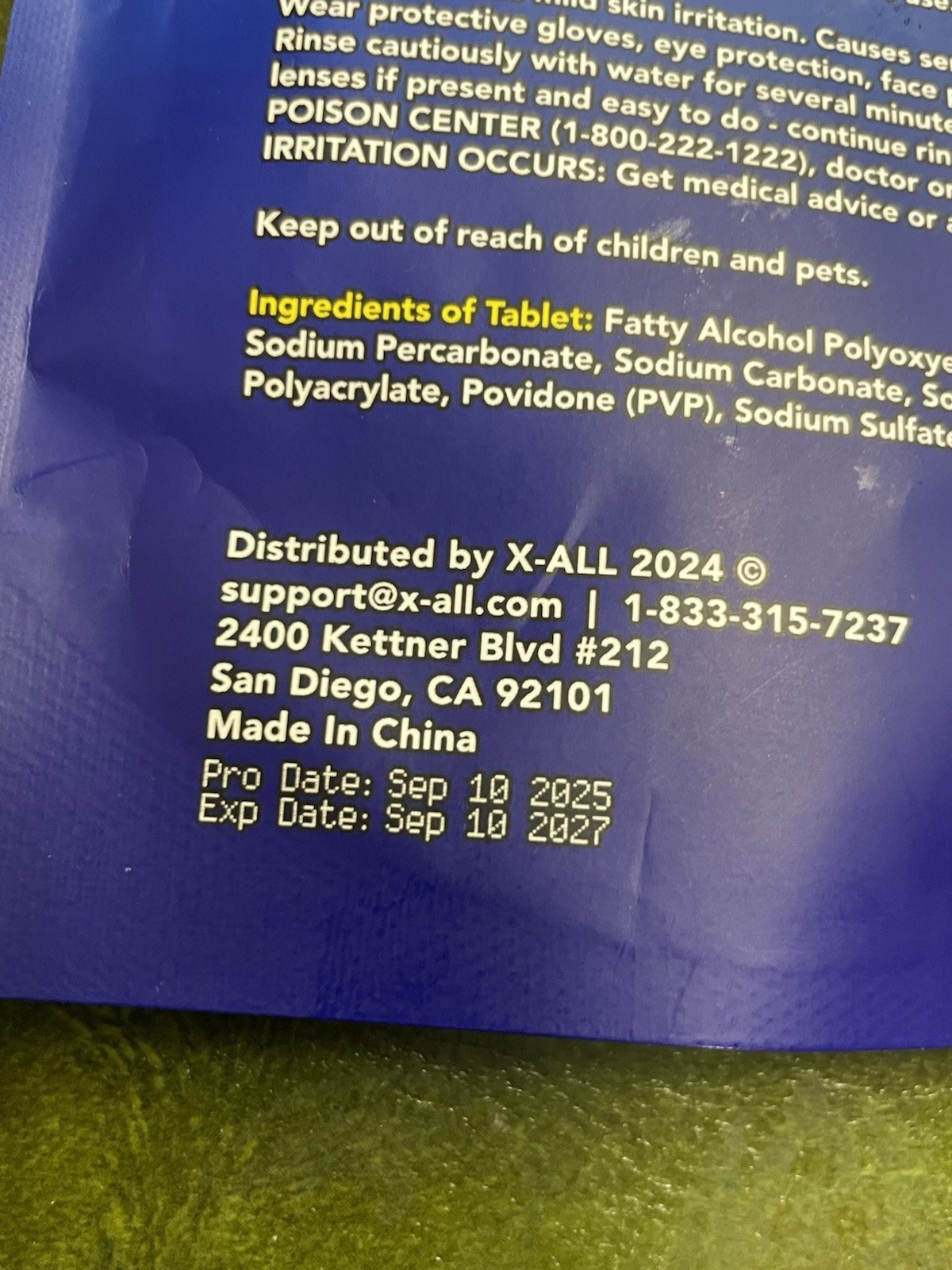 X-ALL Multipurpose Cleaning Tablets 5 tablets New / Sealed