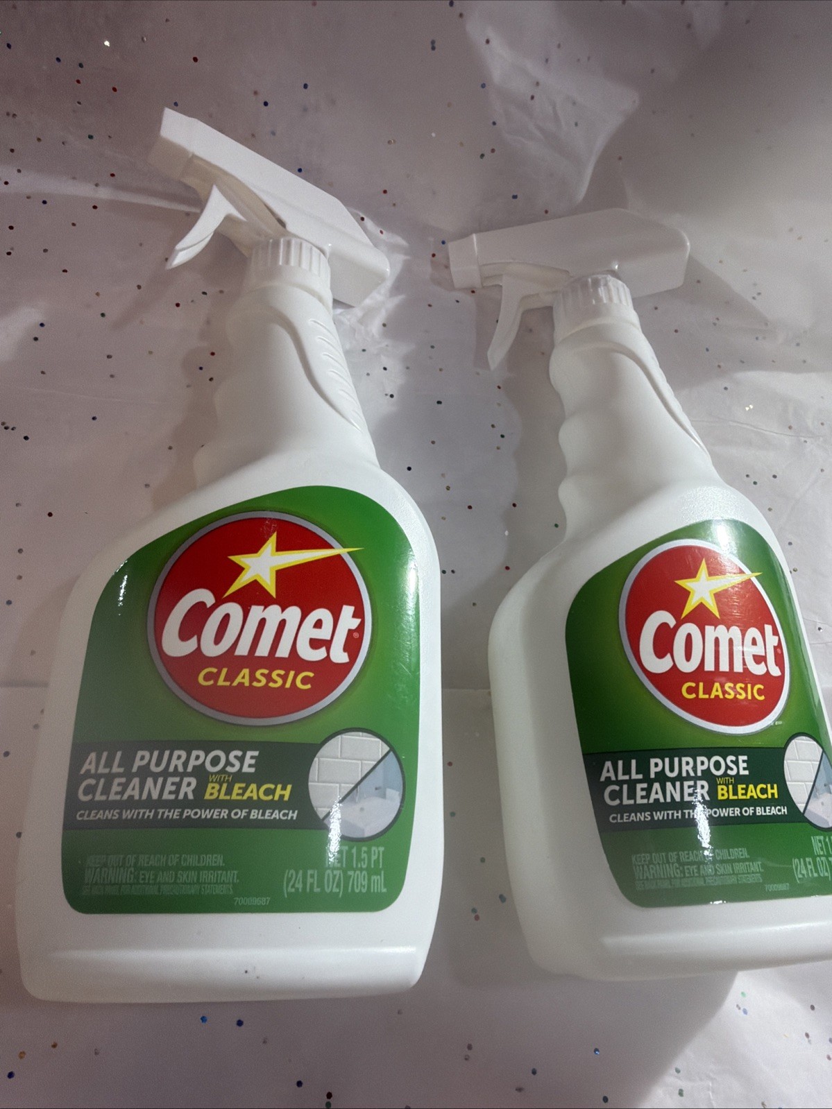 Comet All-Purpose Cleaner Spray with Bleach (2 Pack) for Kitchen Bathroom