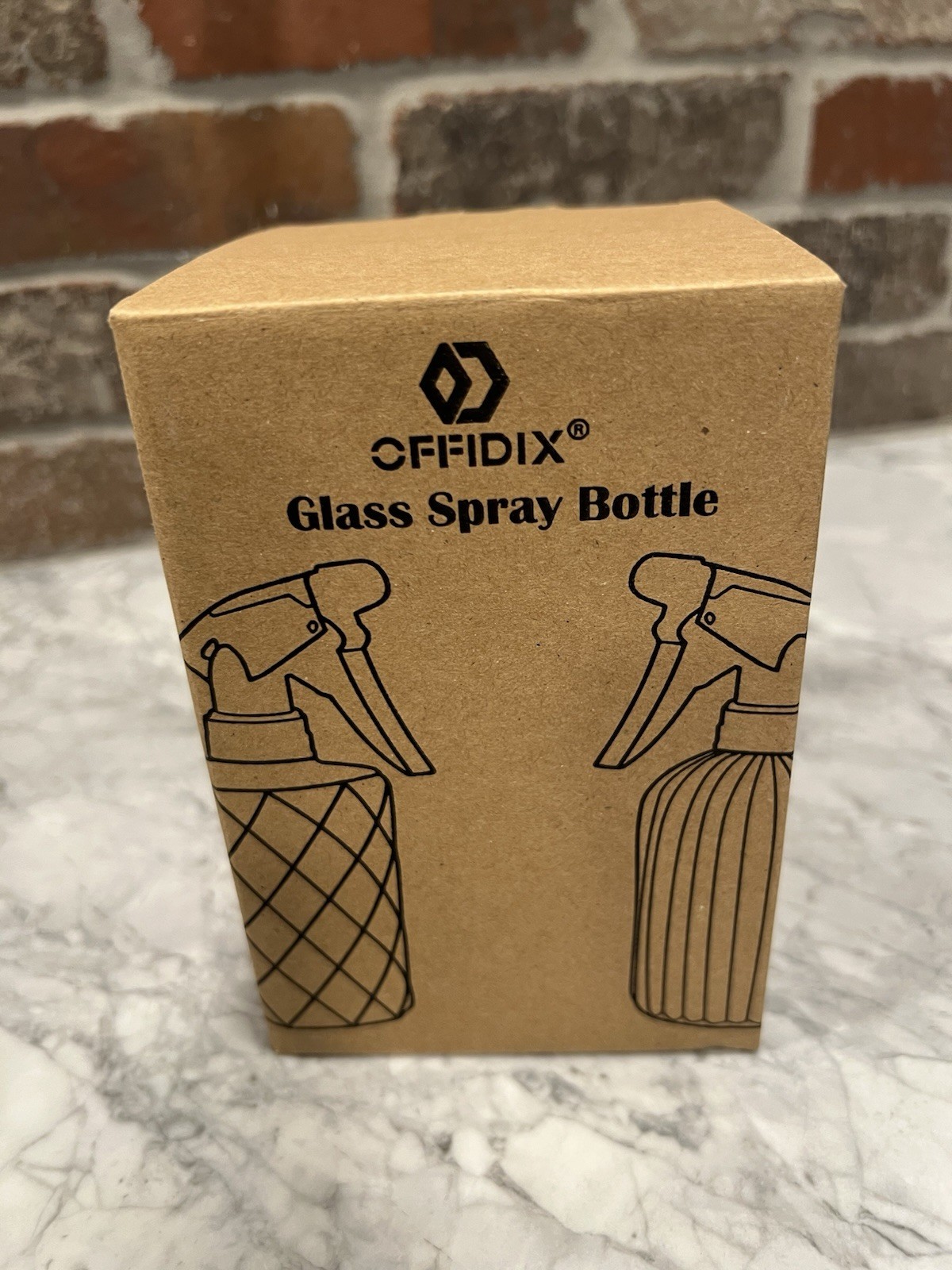 Black Transparent Glass Spray Bottle Gardening Plastic Spray Nozzle