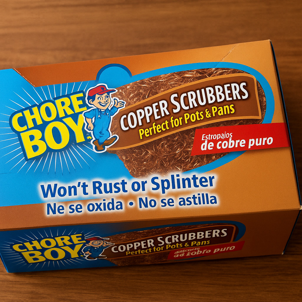 CHORE BOY Pure Copper Scrubbers – 36 Count Bulk Pack