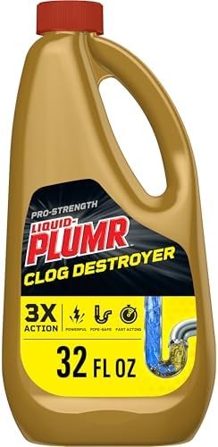 Clorox Liquid-Plumr Pro-Strength Clog Destroyer, 32 Oz