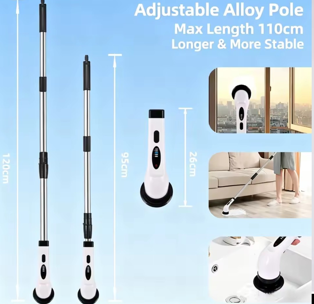 9 IN 1 Electric Spin Scrubber Cordless Power Cleaning Brush Rechargeable cleaner