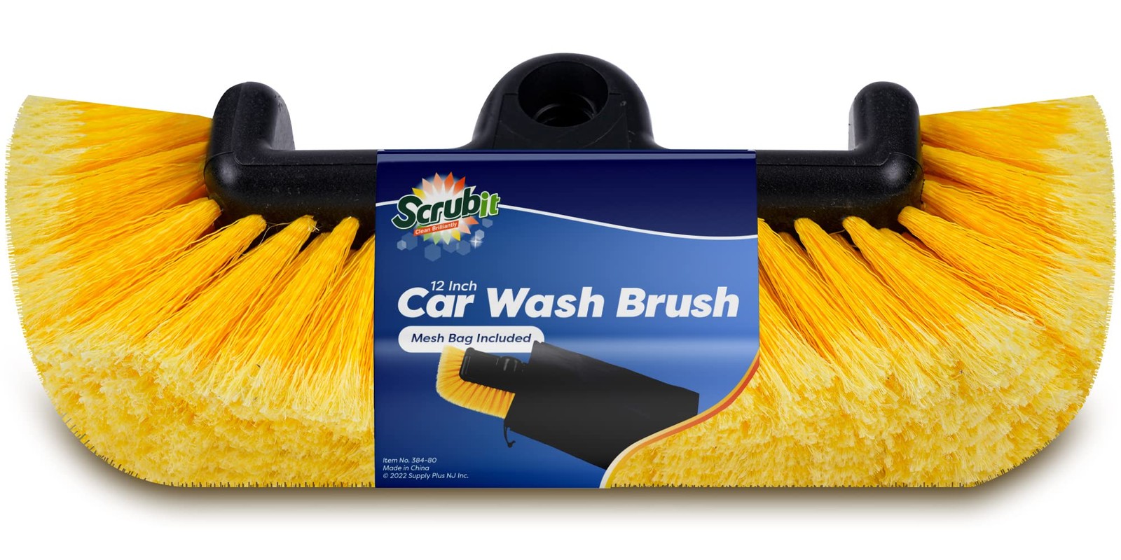 Scrubit 12 Car Wash Brush with Soft Bristles for Car Truck Boat Deck & House Cle