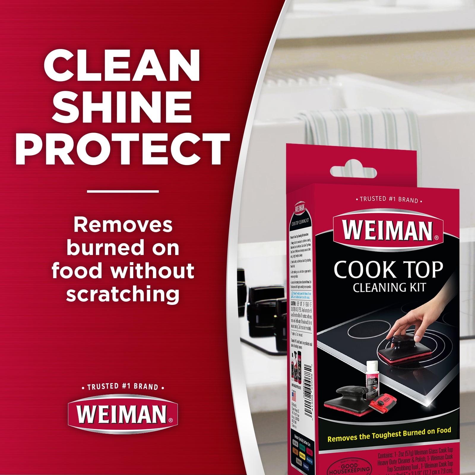 5-In-1 Cook Top Complete Cleaning Kit w/ Cream, Scrubbing Pad and Scraper Tool