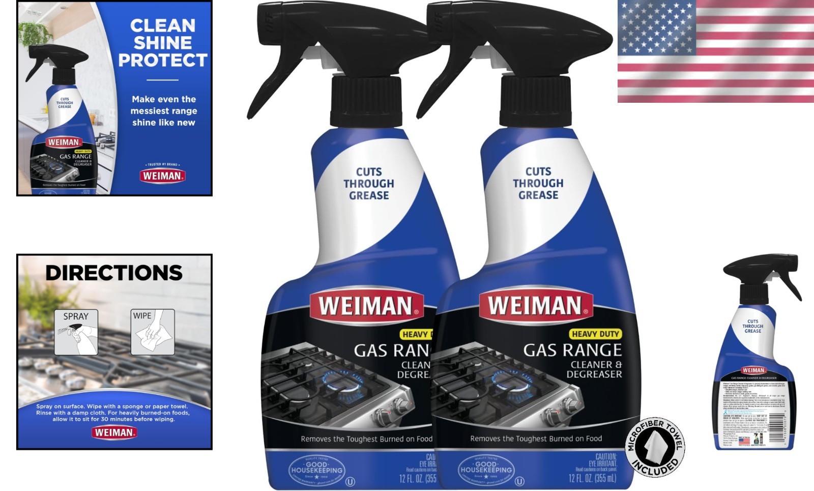 Citrus Scented Heavy-Duty Gas Range Cleaner & Degreaser – 24oz Total Value Pack