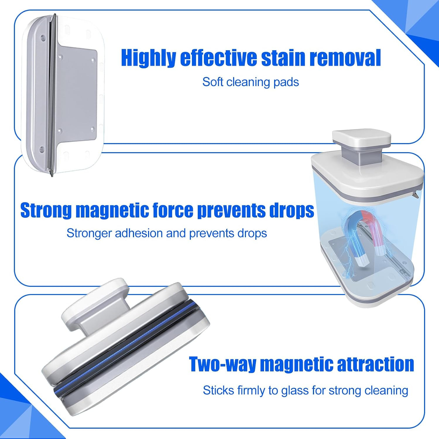 Magnetic Window Cleaner, Windshield Magnetic Car Window Cleaner Tool