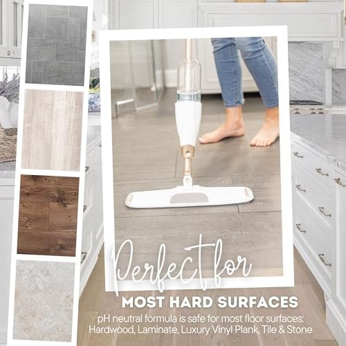 Hardwood Floor Cleaner 64oz 4Pk | Streak-Free, No Rinse | Removes Dirt & Scuffs