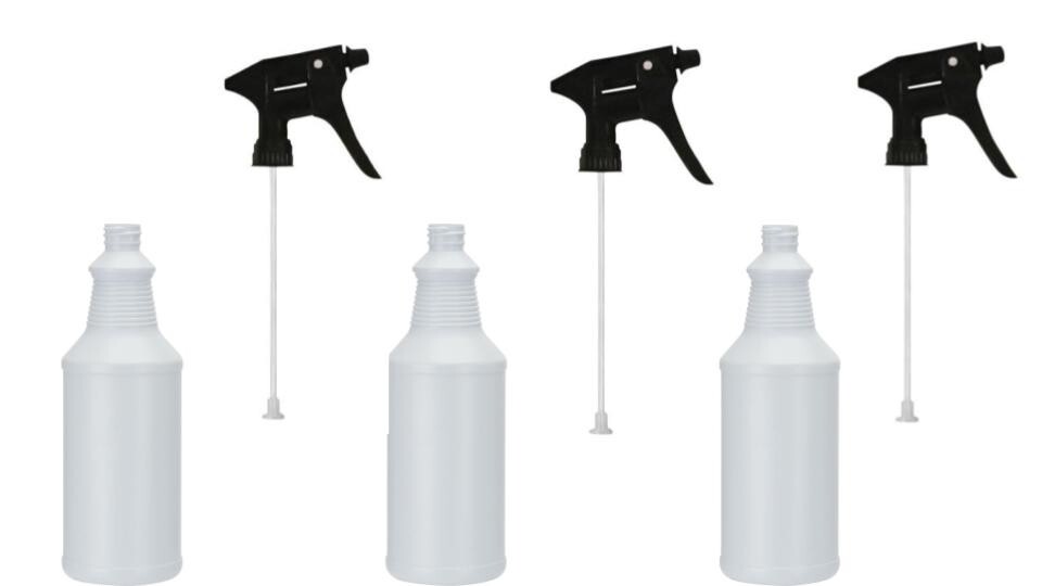 Empty Trigger Spray Bottle 32 OZ Chemical Resistant Heavy Duty Commercial