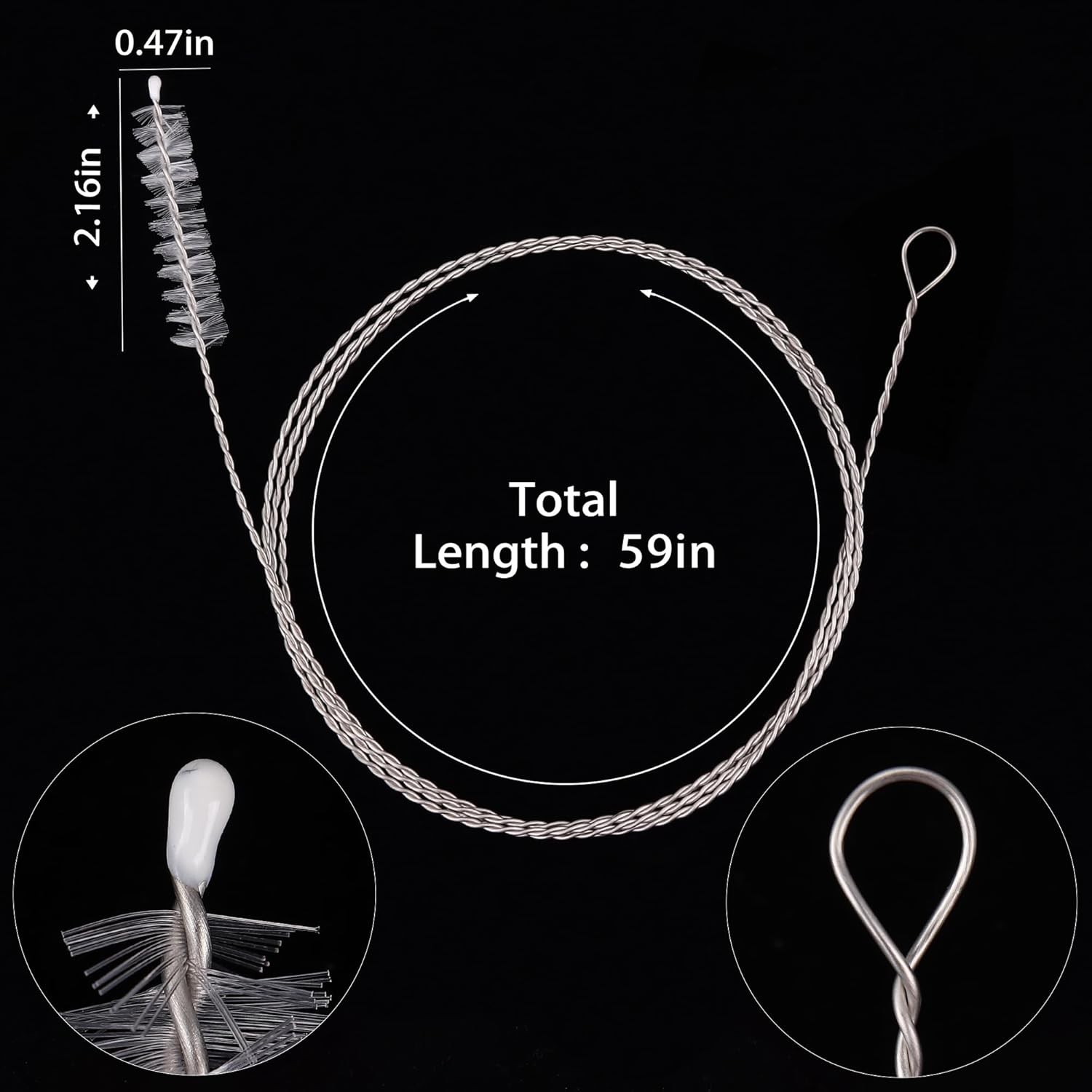 Flexible Drain Brush-Extra Long Nylon Cleaner for Cleaning Plumbing Sink Frid…