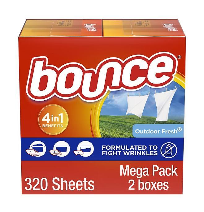 Bounce Fabric Softener Sheets – Outdoor Fresh Scent, 320 ct.(2 x 160 ct.)