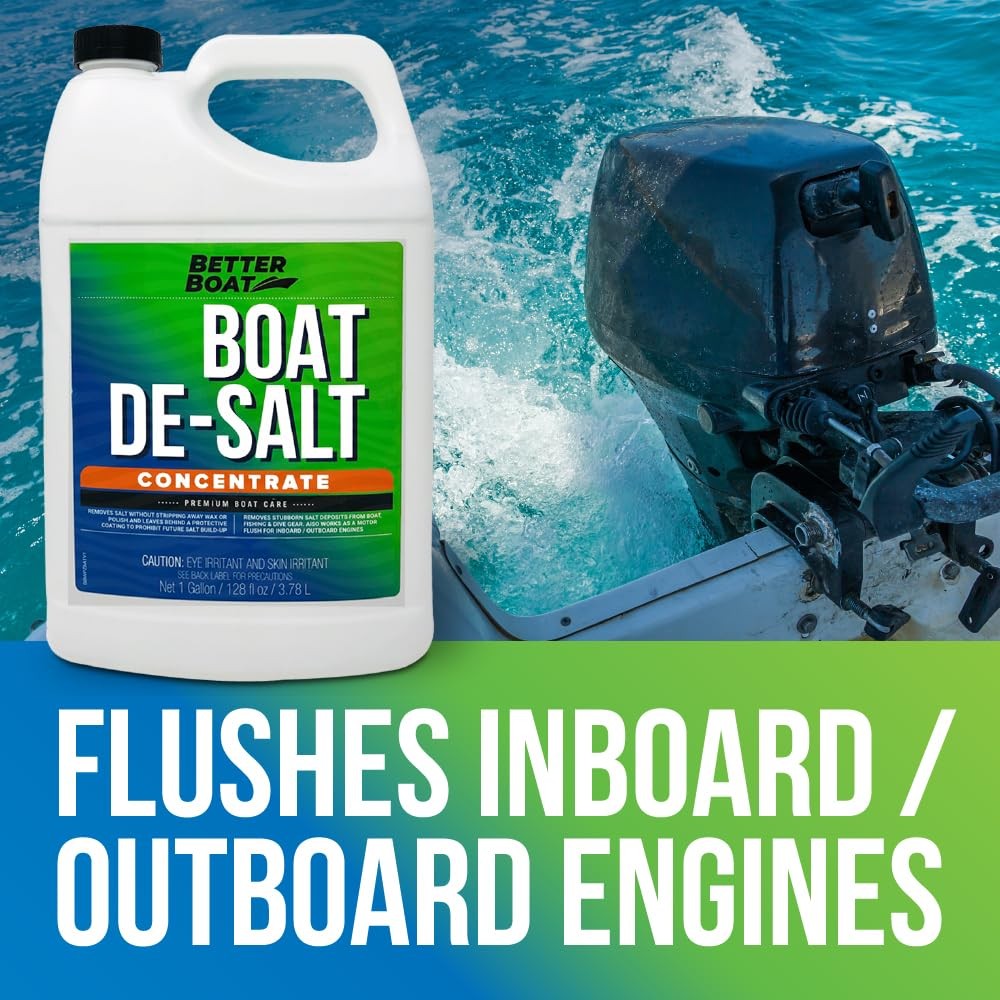Better Boat Salt Remover for Boats Concentrate 1 Gallon, Marine DeSalt Flushe…