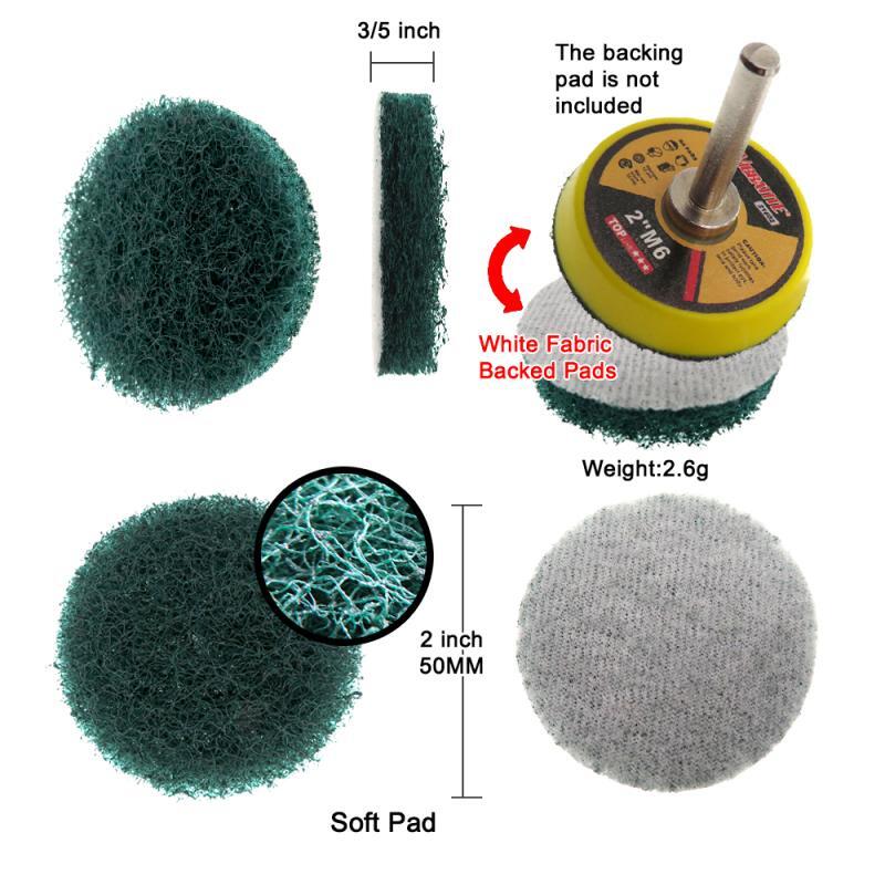 2 Inch 50mm Round Flocking Scouring Pad Cleaning Cloth Sanding Disc 240#-2000#