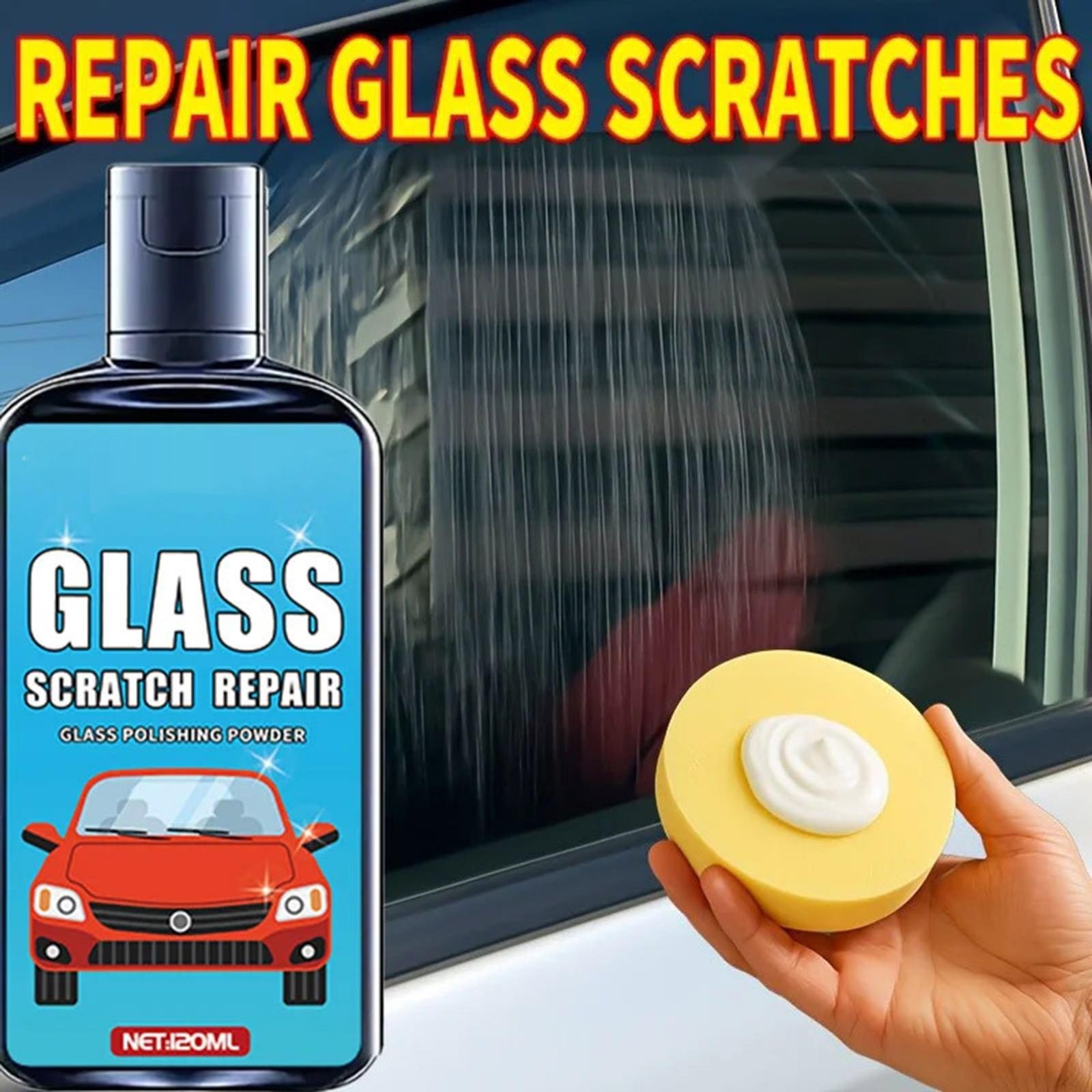 Car Windshield Scratch Remover Window Polisher Windshield and Glass Polishing Ki