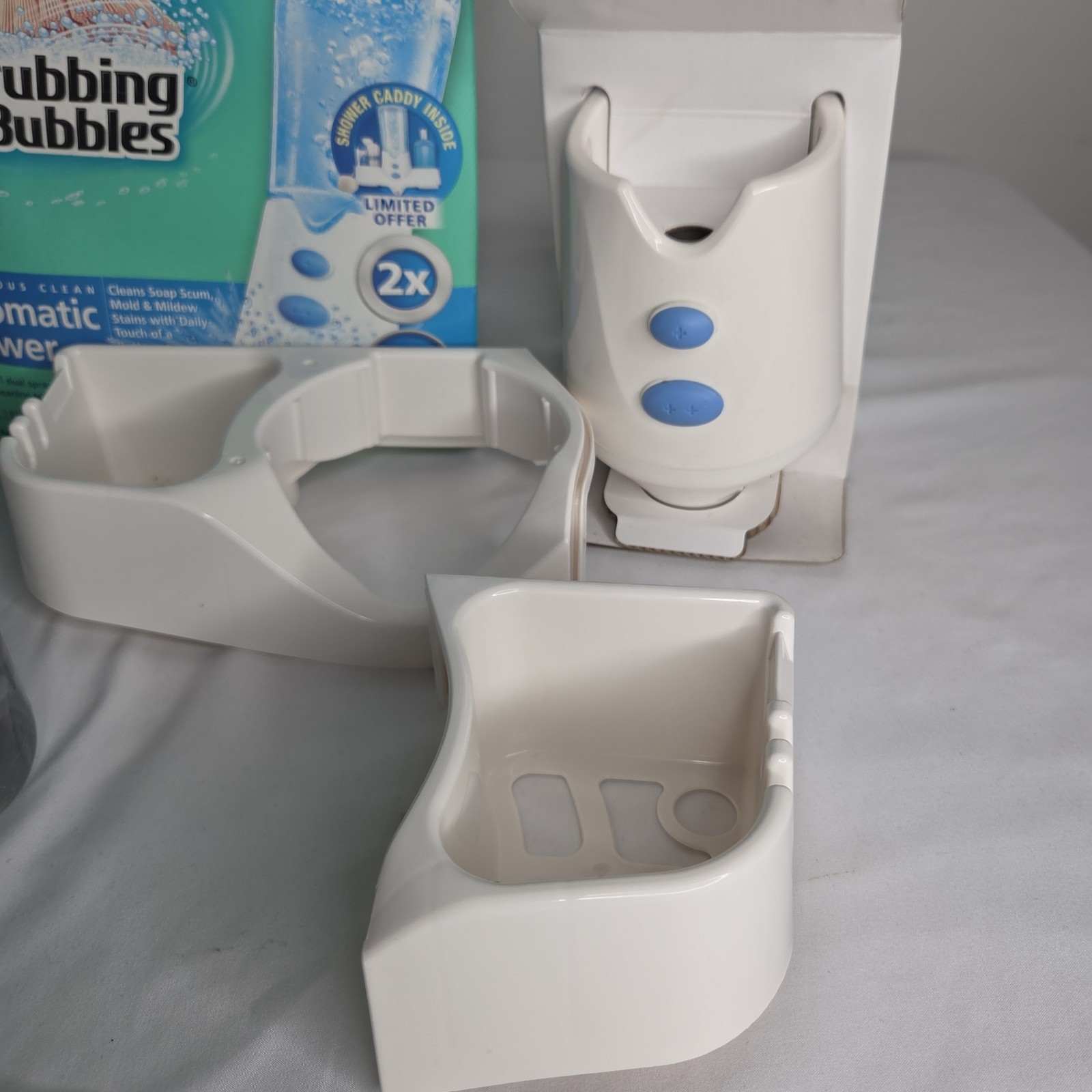 Scrubbing Bubbles Automatic Shower Cleaner Bathroom Booster Set Kit Damage Box