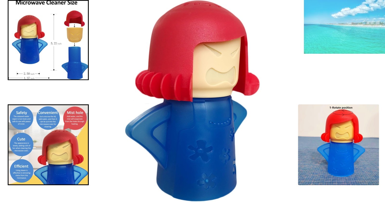 Safe and Fun Angry Mama Microwave Cleaner – Portable High-Heat Steam Tool