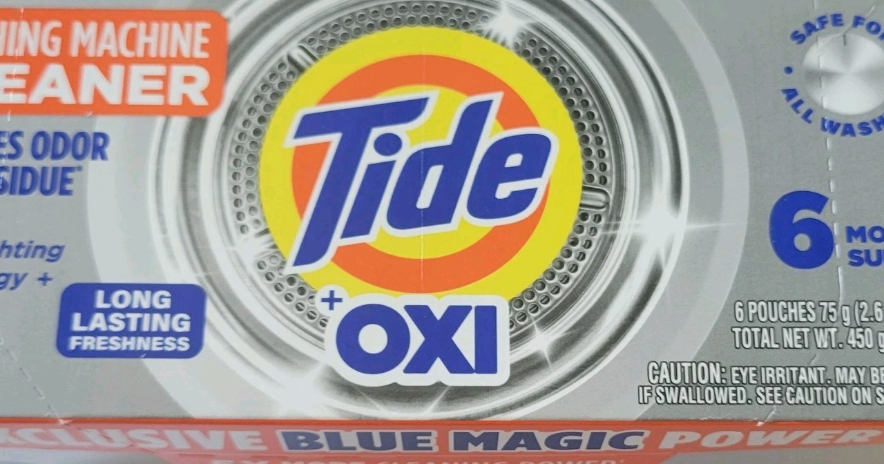 Tide OXI WASHING MACHINE CLEANER 6 Pouches 2.6 oz Each Total 15.8oz * BRANDNEW *