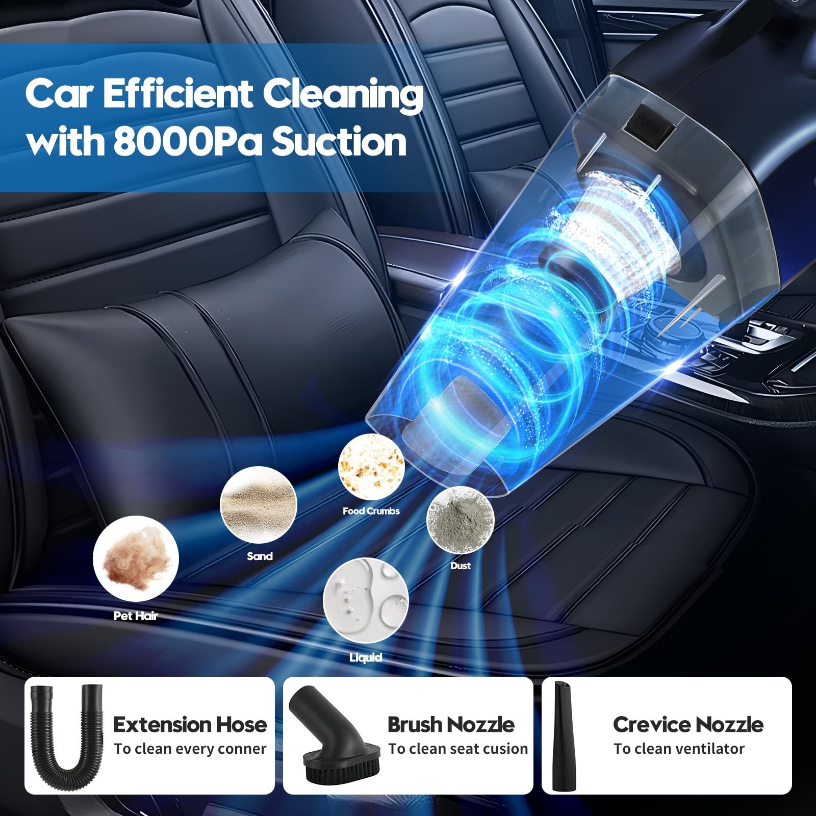38Piece Car Detailing Kit with Brushes for Interior, Exterior, and Wheels