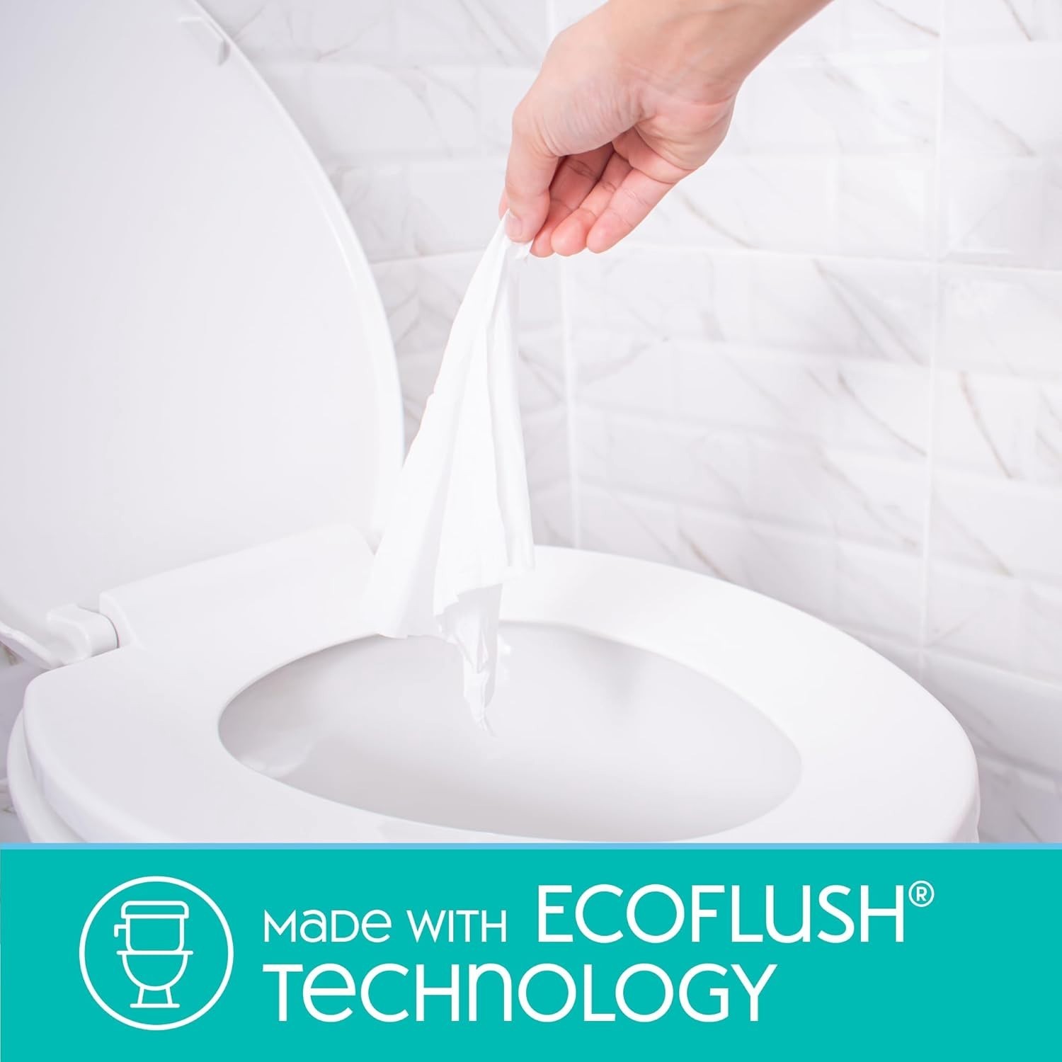 180 Count XL Flushable Wipes – Fragrance-Free & Plant-Based for Sensitive Skin